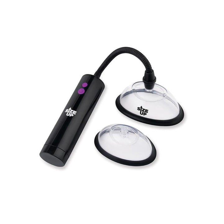 Size Up Rechargeable Power Plumper Pussy Pump - Clear USB Rechargeable Vagina Pump with Interchangeable Chambers – Sex toys NZ by Naughtyhut. Discreet delivery nationwide.
