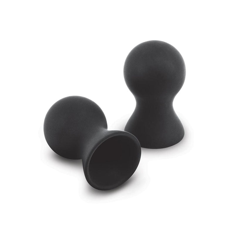 Buy Size Up Silicone Nipple Suckers - Black - Set of 2 – Naughtyhut NZ sex toys online. Discreet delivery & top brands.