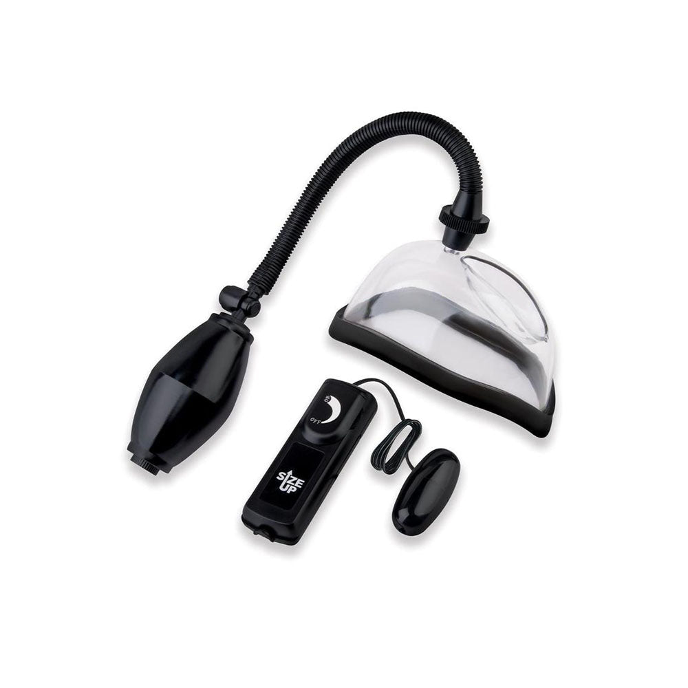 Size Up Vibrating Pussy Pump - Clear Vibrating Vagina Pump – Sex toys NZ by Naughtyhut. Discreet delivery nationwide.