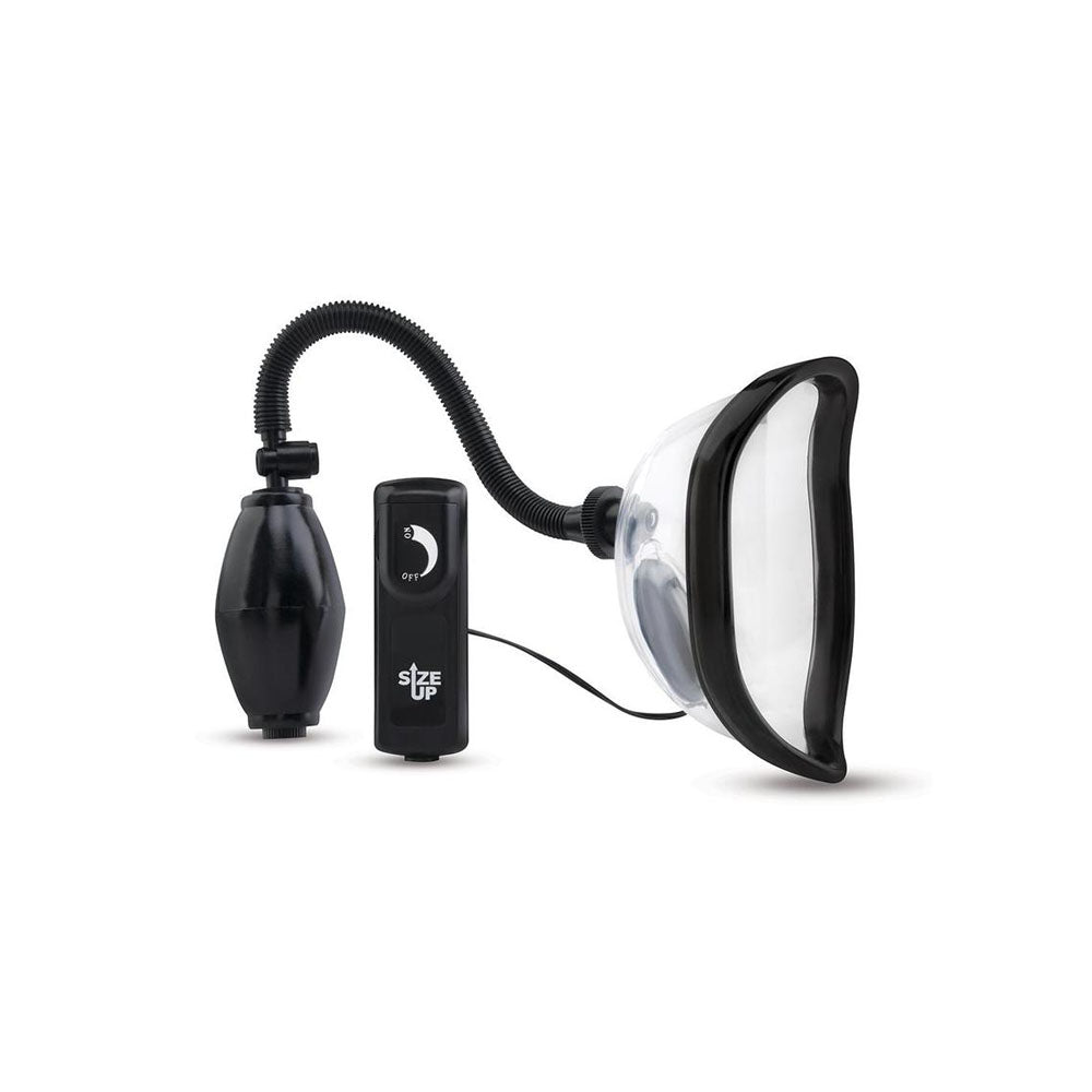 Size Up Vibrating Pussy Pump - Clear Vibrating Vagina Pump – Sex toys NZ by Naughtyhut. Discreet delivery nationwide.