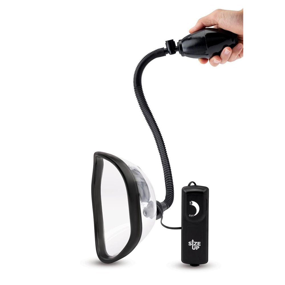 Size Up Vibrating Pussy Pump - Clear Vibrating Vagina Pump – Sex toys NZ by Naughtyhut. Discreet delivery nationwide.