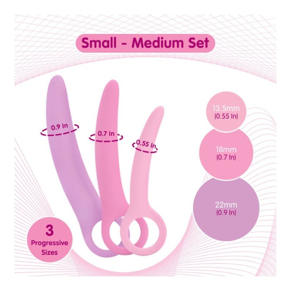 Skins Care Curved Dilators - 3pc Set (Small - Medium) – Sex toys NZ by Naughtyhut. Discreet delivery nationwide.