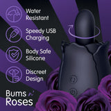 Buy Skins Rose Buddies - The Bums N Roses - Black USB Rechargeable Anal Rimming Stimulator – Naughtyhut NZ sex toys online. Discreet delivery & top brands.