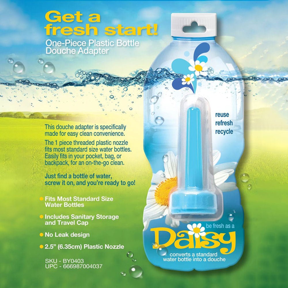 Buy Skwert Daisy Douche - Blue Douche Nozzle for Water Bottles – Naughtyhut NZ sex toys online. Discreet delivery & top brands.