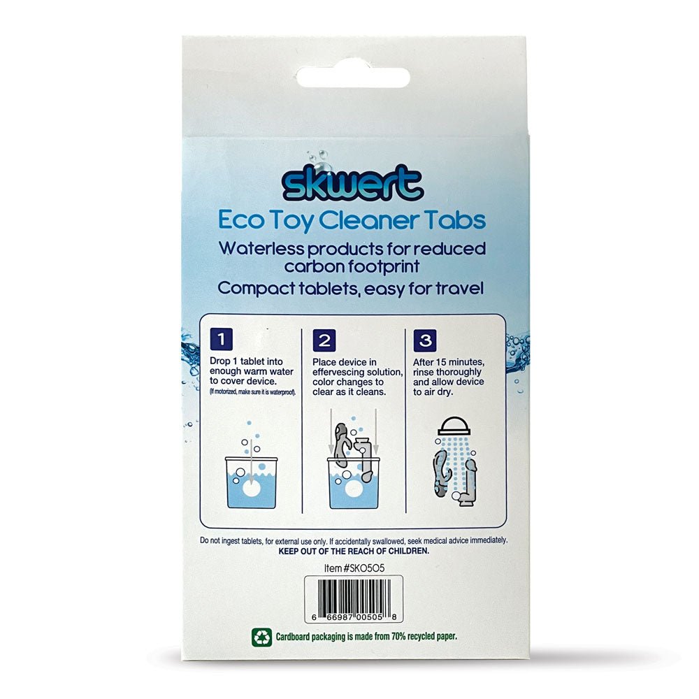 Buy Skwert Eco Toy Cleaner Tabs - 30 Count – Naughtyhut NZ sex toys online. Discreet delivery & top brands.