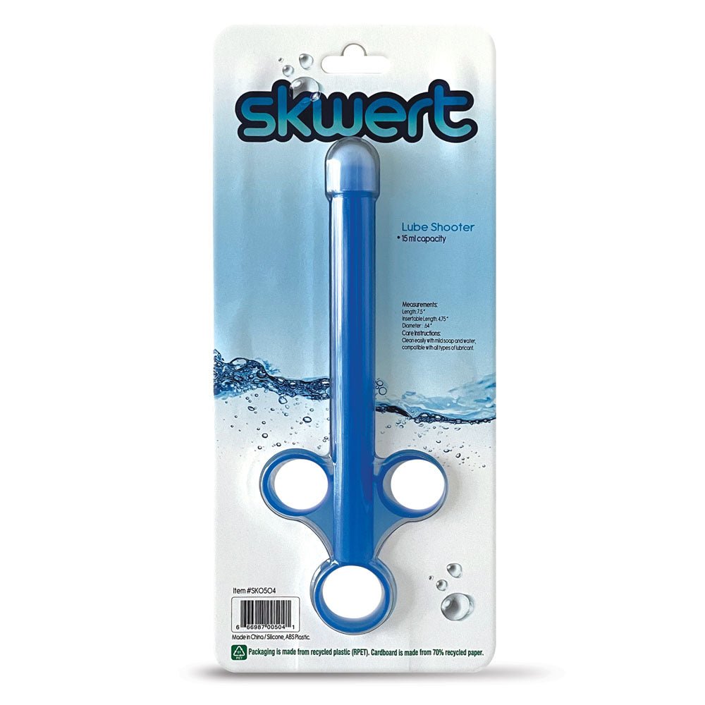 Buy Skwert Lube Shooter - Blue Lube Applicator - 15 ml – Naughtyhut NZ sex toys online. Discreet delivery & top brands.