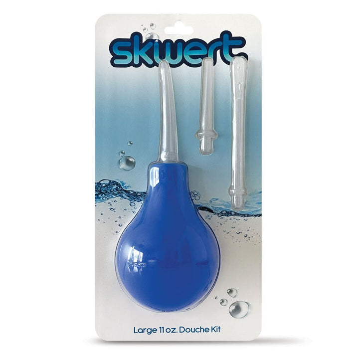 Skwert Medium 11 oz Douche Kit - Blue 325 ml Unisex Douche Kit – Sex toys NZ by Naughtyhut. Discreet delivery nationwide.