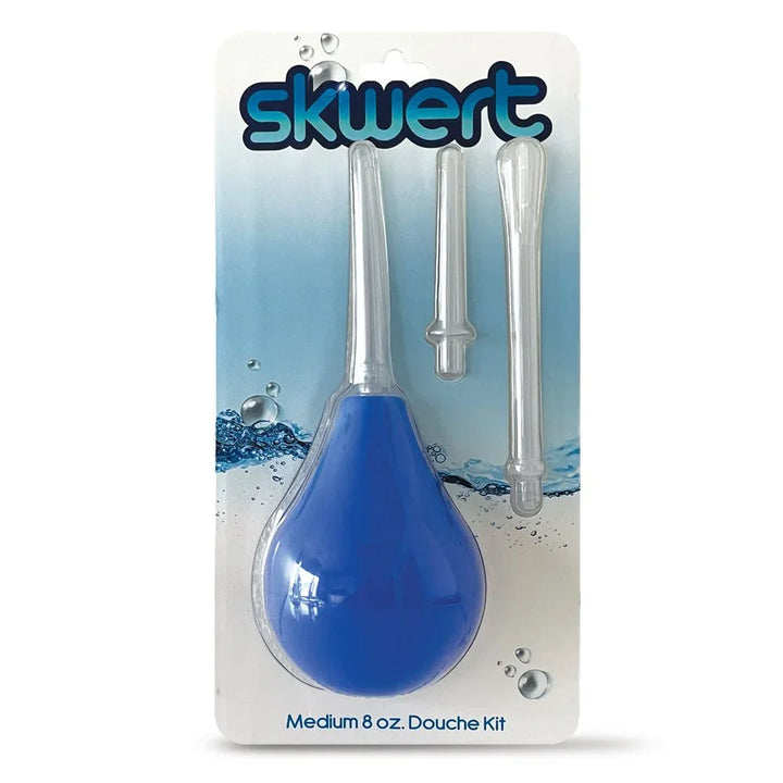 Skwert Medium 8 oz Douche Kit - Blue 240 ml Unisex Douche Kit – Sex toys NZ by Naughtyhut. Discreet delivery nationwide.