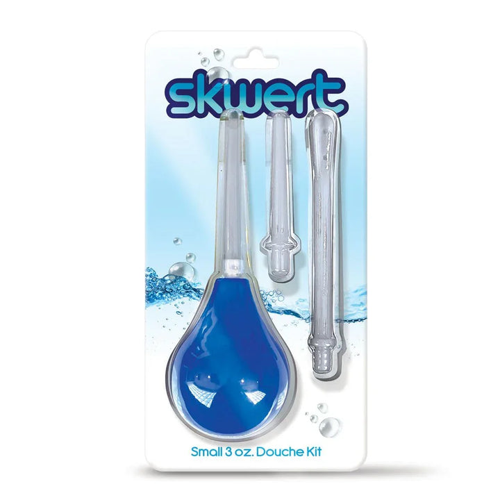 Skwert Small 3 oz Douche Kit - Blue 90 ml Unisex Douche Kit – Sex toys NZ by Naughtyhut. Discreet delivery nationwide.