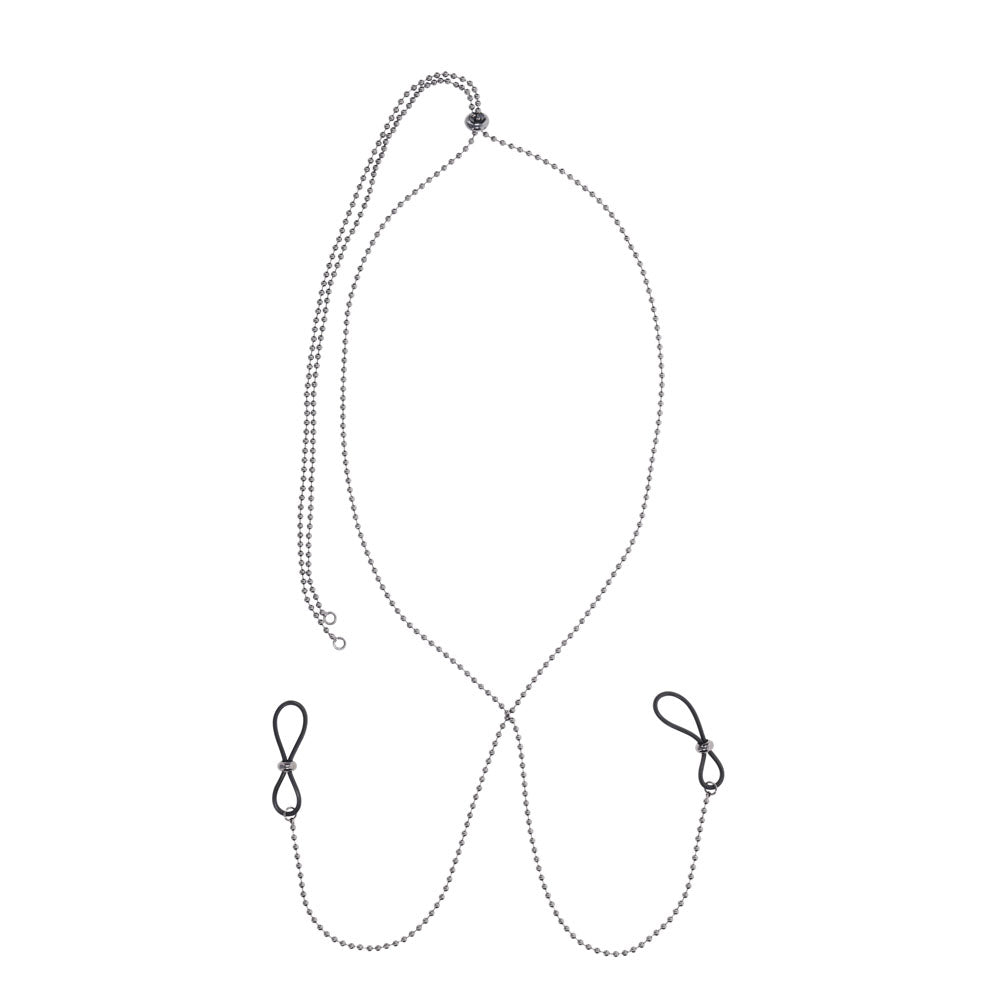 Buy S&M Exs & Ohs Body Jewelry with Nipple Ties - Metal Chain with Nipple Ties – Naughtyhut NZ sex toys online. Discreet delivery & top brands.