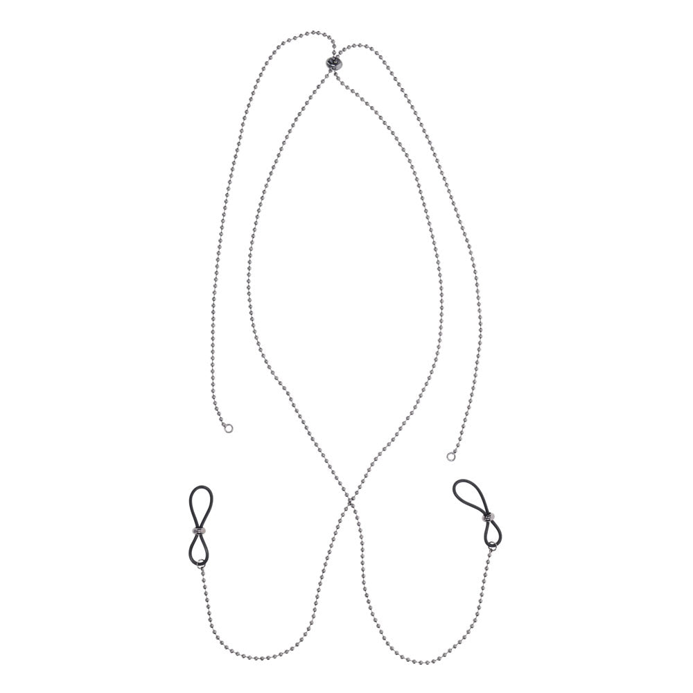 S&M Exs & Ohs Body Jewelry with Nipple Ties - Metal Chain with Nipple Ties – Sex toys NZ by Naughtyhut. Discreet delivery nationwide.