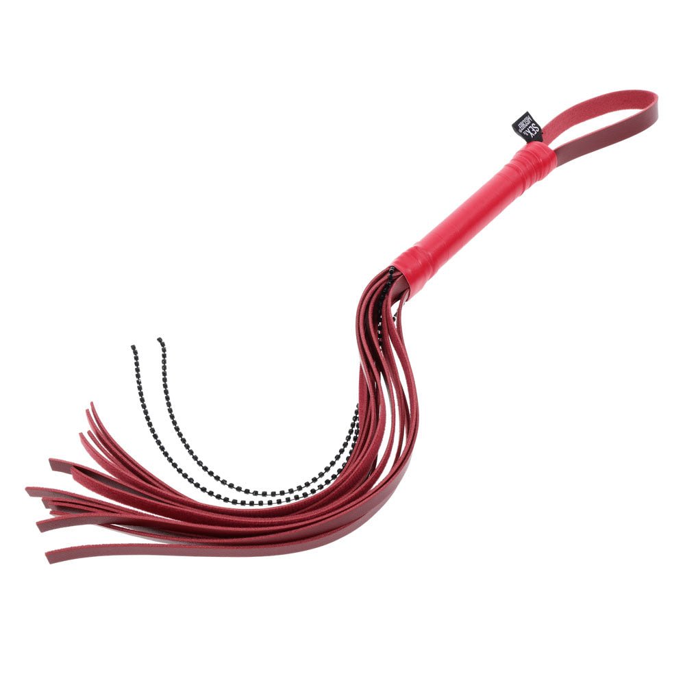 S&M Exs & Ohs Crystal Flogger - Red Flogger Whip – Sex toys NZ by Naughtyhut. Discreet delivery nationwide.