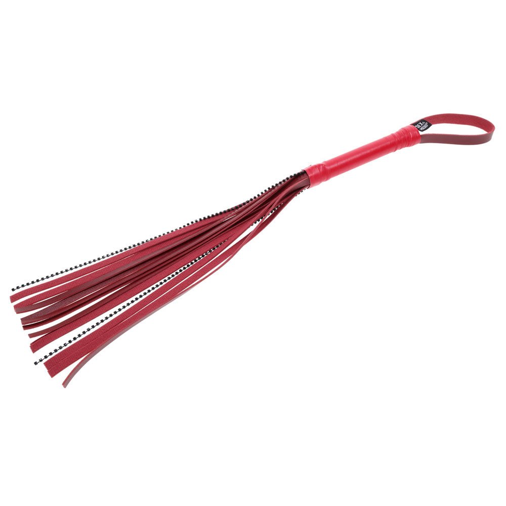 Buy S&M Exs & Ohs Crystal Flogger - Red Flogger Whip – Naughtyhut NZ sex toys online. Discreet delivery & top brands.
