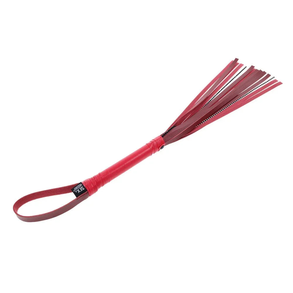 S&M Exs & Ohs Crystal Flogger - Red Flogger Whip – Sex toys NZ by Naughtyhut. Discreet delivery nationwide.
