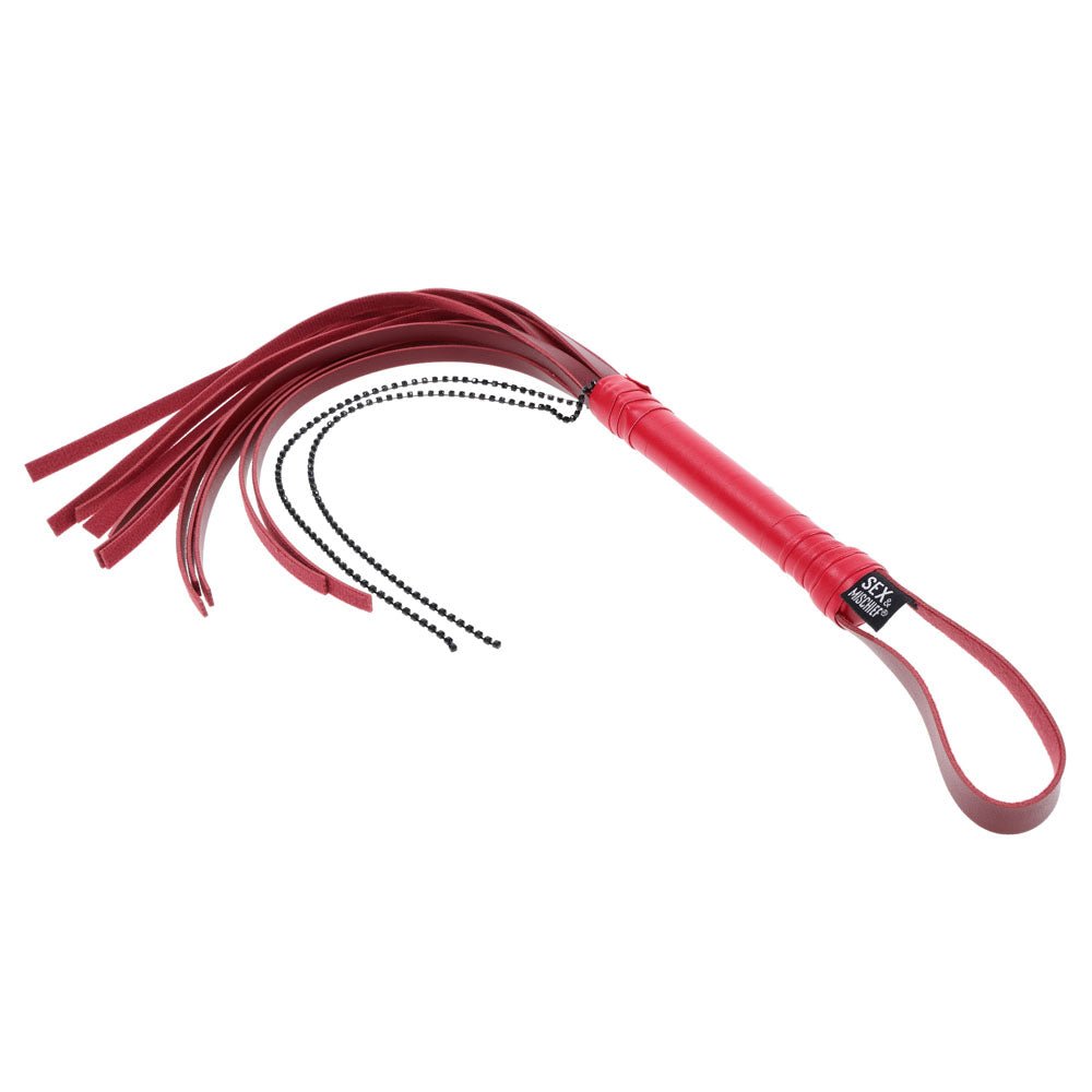 S&M Exs & Ohs Crystal Flogger - Red Flogger Whip – Sex toys NZ by Naughtyhut. Discreet delivery nationwide.
