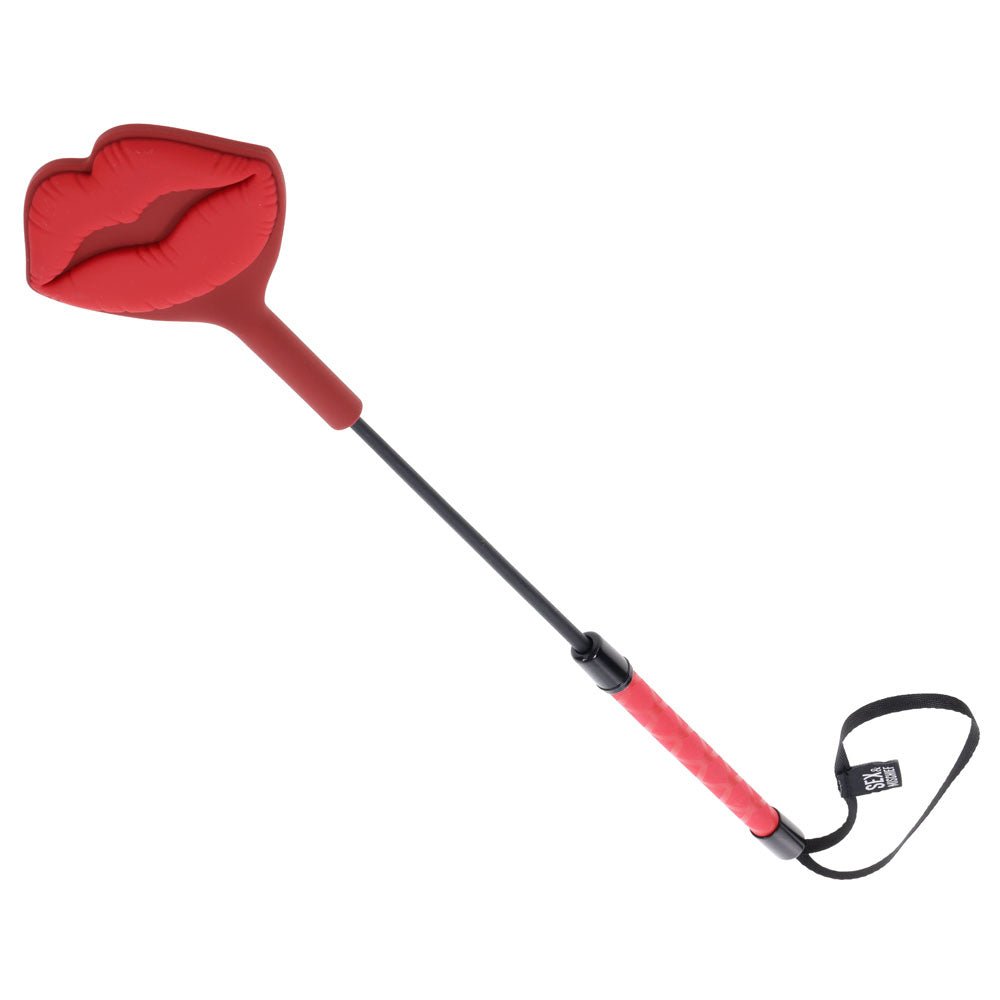 S&M Exs & Ohs Kiss Crop - Red Silicone Tipped Crop Whip – Sex toys NZ by Naughtyhut. Discreet delivery nationwide.