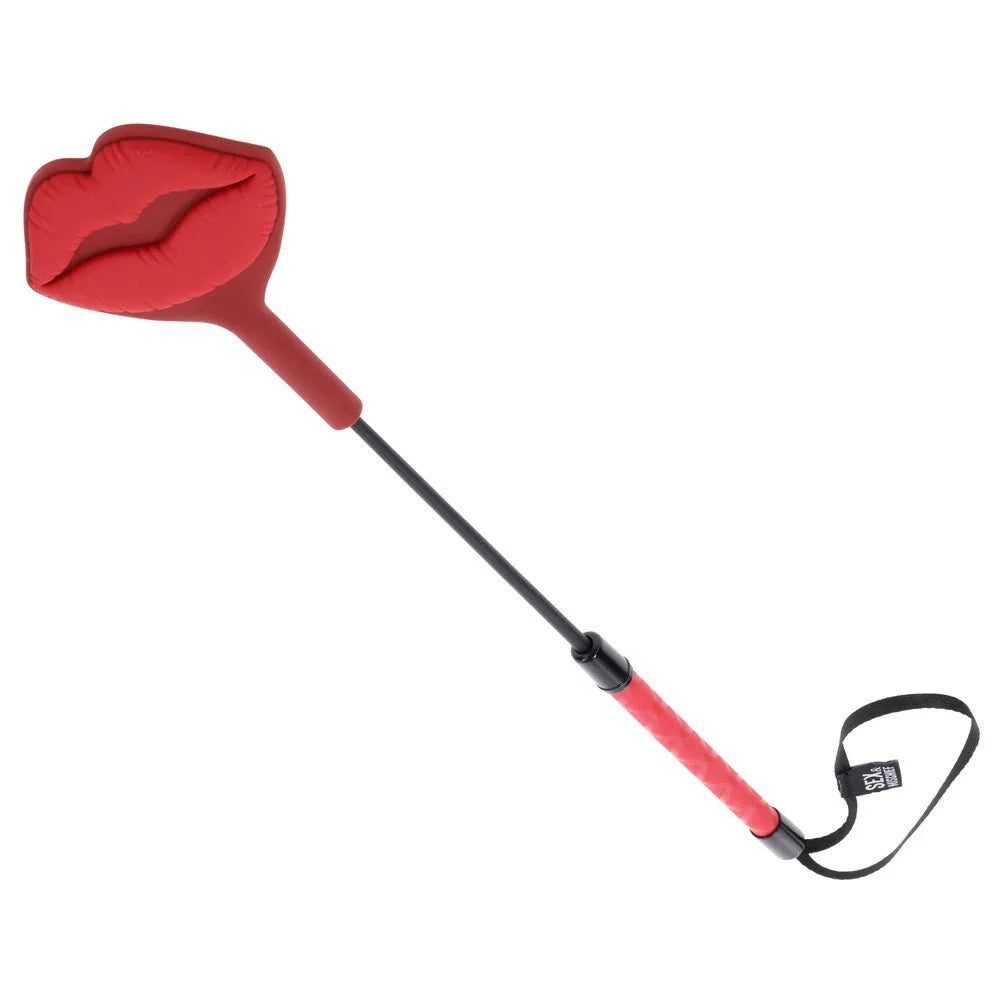 S&M Exs & Ohs Kiss Crop - Red Silicone Tipped Crop Whip – Sex toys NZ by Naughtyhut. Discreet delivery nationwide.
