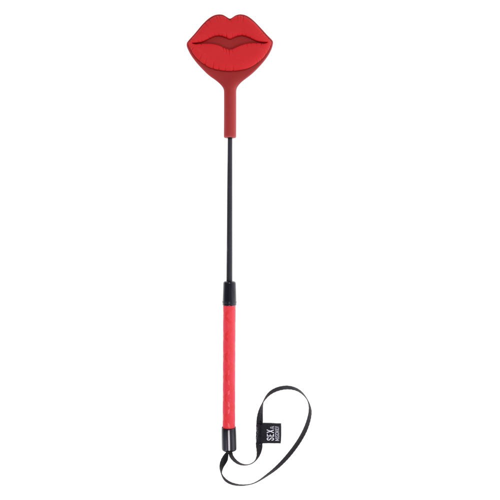 S&M Exs & Ohs Kiss Crop - Red Silicone Tipped Crop Whip – Sex toys NZ by Naughtyhut. Discreet delivery nationwide.