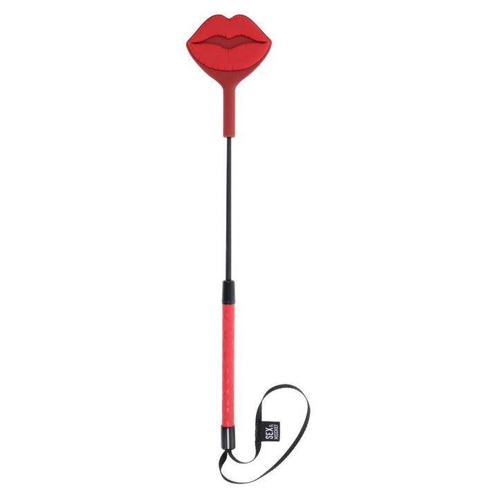 S&M Exs & Ohs Kiss Crop - Red Silicone Tipped Crop Whip – Sex toys NZ by Naughtyhut. Discreet delivery nationwide.