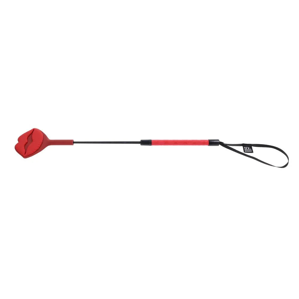 S&M Exs & Ohs Kiss Crop - Red Silicone Tipped Crop Whip – Sex toys NZ by Naughtyhut. Discreet delivery nationwide.
