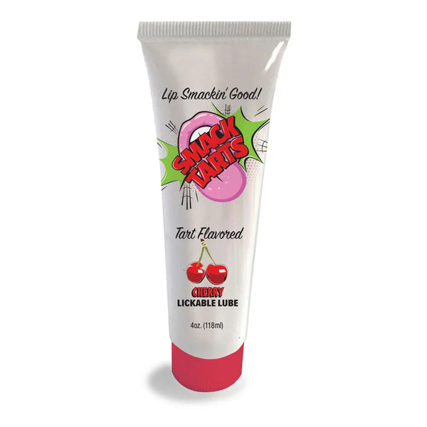 Smack Tarts Cherry lickable lube, white 120 ml tube with a red base