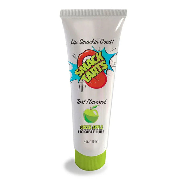 Smack Tarts Green Apple lickable lube, white 120 ml tube with a green base