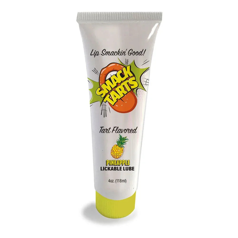 Smack Tarts Pineapple lickable lube, white 120 ml tube with a yellow base