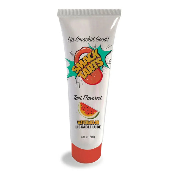 Smack Tarts Watermelon lickable lube, white 120 ml tube with an orange base