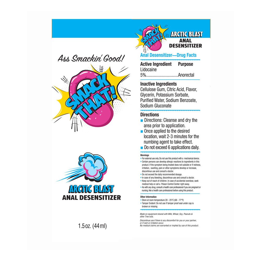 Buy Smack That! Anal Desensitiser - Arctic Blast - Cooling Anal Desensitiser - 44 ml Tube – Naughtyhut NZ sex toys online. Discreet delivery & top brands.