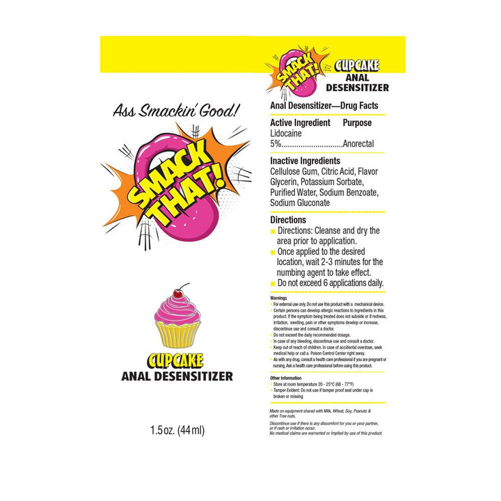 Smack That! Anal Desensitiser - Cupcake - Cupcake Flavoured Anal Desensitiser - 44 ml Tube – Sex toys NZ by Naughtyhut. Discreet delivery nationwide.