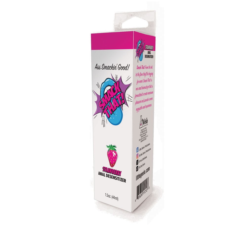 Buy Smack That! Anal Desensitiser - Strawberry - Strawberry Flavoured Anal Desensitiser - 44 ml Tube – Naughtyhut NZ sex toys online. Discreet delivery & top brands.
