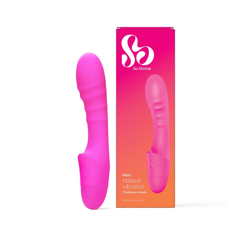 So Divine Pash Ribbed Vibrator Pink – Sex toys NZ by Naughtyhut. Discreet delivery nationwide.