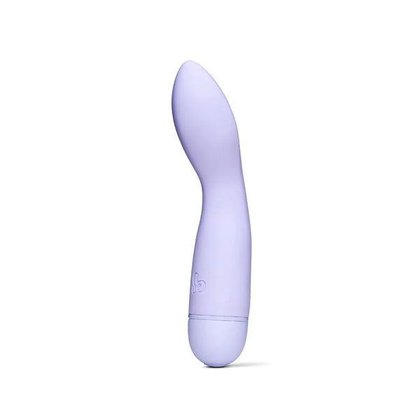 So Divine Pearl Mini G-Spot vibrator in Lilac, curved tip, upright