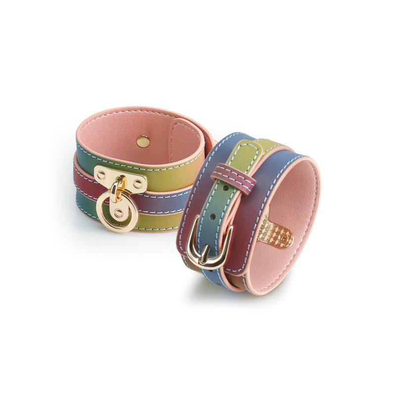 Spectra Bondage Ankle Cuffs - Rainbow - Rainbow Restraints – Sex toys NZ by Naughtyhut. Discreet delivery nationwide.