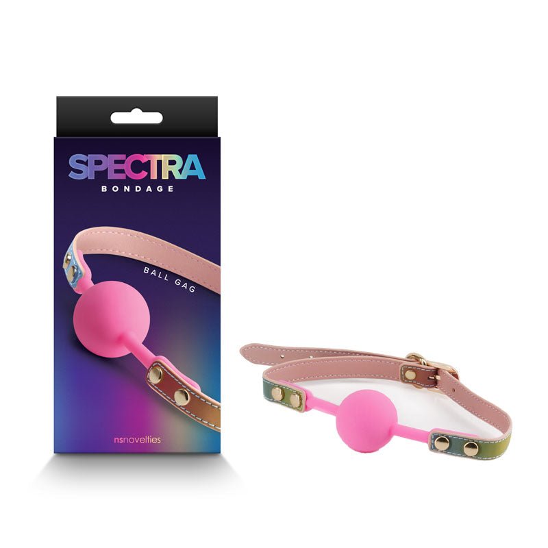 Spectra Bondage Ballgag - Rainbow - Rainbow Mouth Restraint – Sex toys NZ by Naughtyhut. Discreet delivery nationwide.