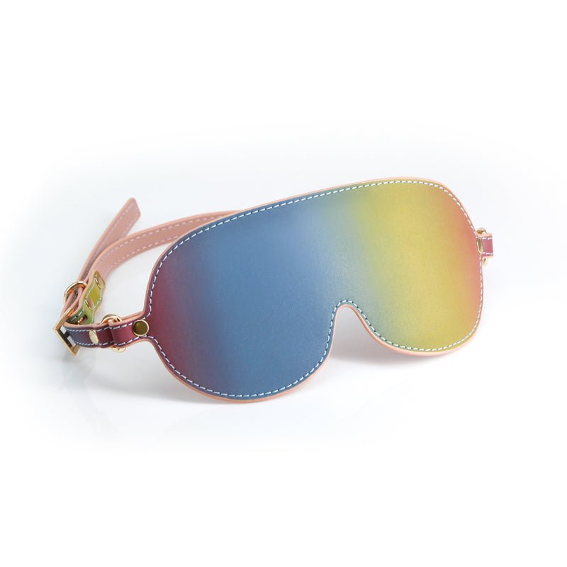 Buy Spectra Bondage Blindfold - Rainbow - Rainbow Eye Restraint – Naughtyhut NZ sex toys online. Discreet delivery & top brands.