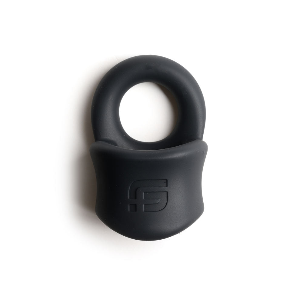 Buy Sport Fucker Baller Ring - Black Liquid Silicone Cock Ring with Ball Stretcher – Naughtyhut NZ sex toys online. Discreet delivery & top brands.