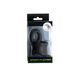 Buy Sport Fucker Baller Ring - Black Liquid Silicone Cock Ring with Ball Stretcher – Naughtyhut NZ sex toys online. Discreet delivery & top brands.