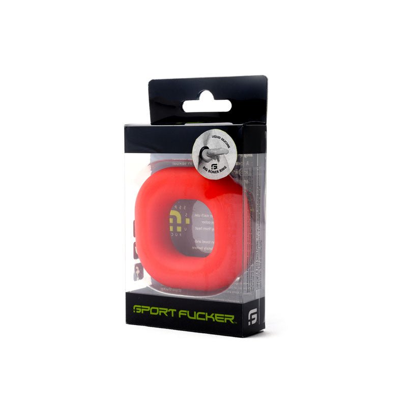 Buy Sport Fucker Big Boner Ring - Red Cock Ring – Naughtyhut NZ sex toys online. Discreet delivery & top brands.