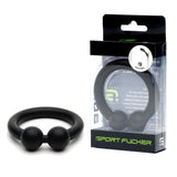 Buy Sport Fucker Bullring - Black Cock Ring – Naughtyhut NZ sex toys online. Discreet delivery & top brands.