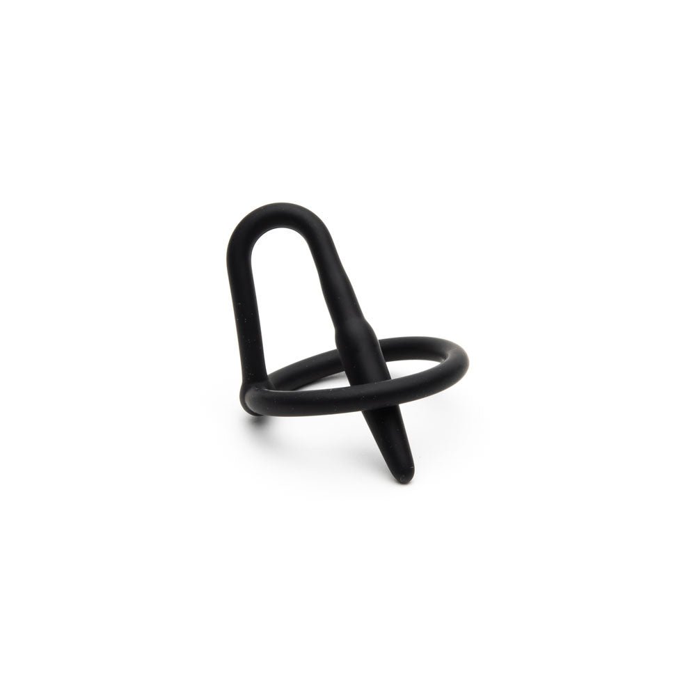 Buy Sport Fucker Cock Plug - Black Cock Ring with Urethral Sound – Naughtyhut NZ sex toys online. Discreet delivery & top brands.