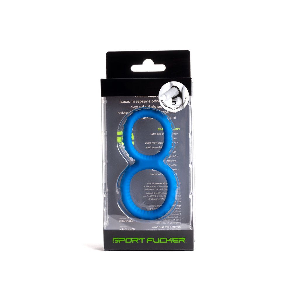 Buy Sport Fucker Enigma Ring - Blue Cock & Ball Ring – Naughtyhut NZ sex toys online. Discreet delivery & top brands.