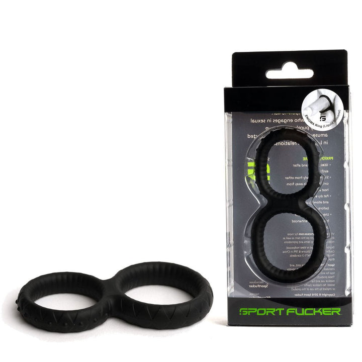Sport Fucker Enigma Ring - Black Cock & Ball Ring – Sex toys NZ by Naughtyhut. Discreet delivery nationwide.