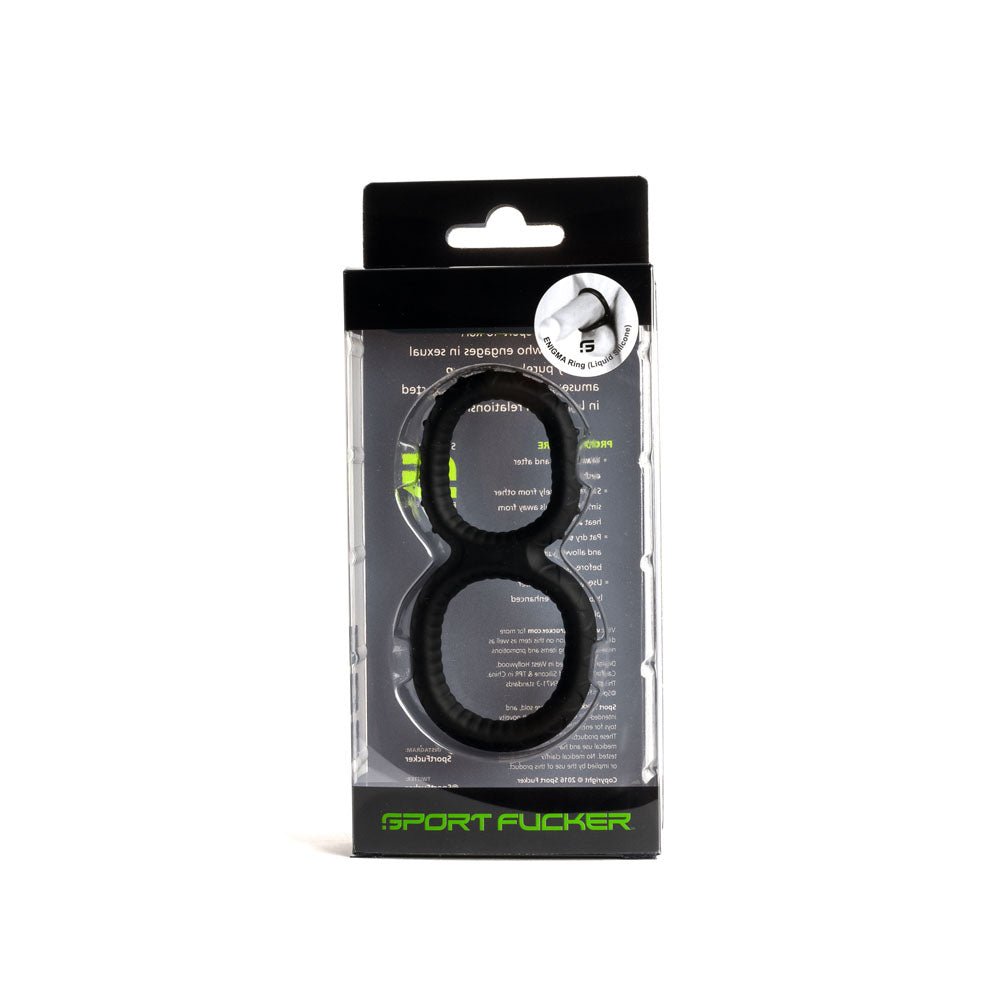 Buy Sport Fucker Enigma Ring - Black Cock & Ball Ring – Naughtyhut NZ sex toys online. Discreet delivery & top brands.