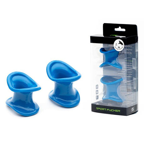 Buy Sport Fucker Ergonomic Ball Stretcher Kit - Blue Ball Stretchers - Set of 2 Sizes – Naughtyhut NZ sex toys online. Discreet delivery & top brands.
