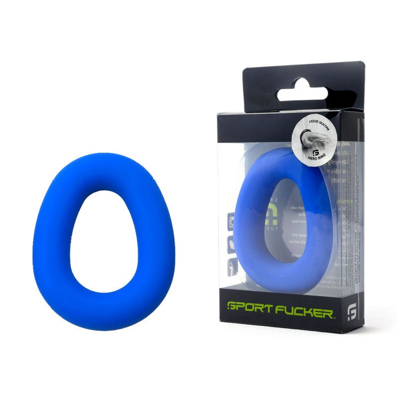 Sport Fucker Hero Ring - Blue - Blue Cock Ring – Sex toys NZ by Naughtyhut. Discreet delivery nationwide.