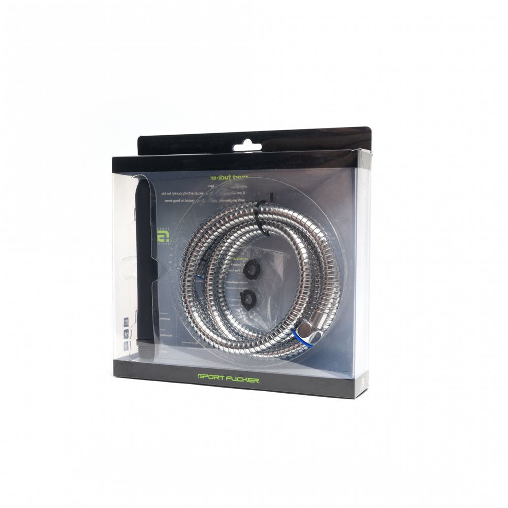 Sport Fucker Hydro Shot Travel Kit - Black 15 cm Clearning Nozzle with 1.8m Flex Hose Connection – Sex toys NZ by Naughtyhut. Discreet delivery nationwide.