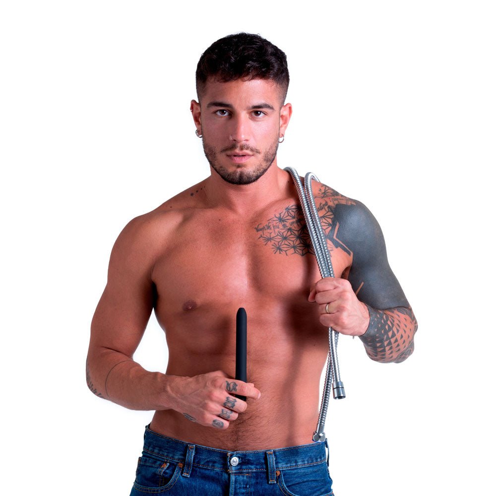 Sport Fucker Hydro Shot Travel Kit - Black 15 cm Clearning Nozzle with 1.8m Flex Hose Connection – Sex toys NZ by Naughtyhut. Discreet delivery nationwide.