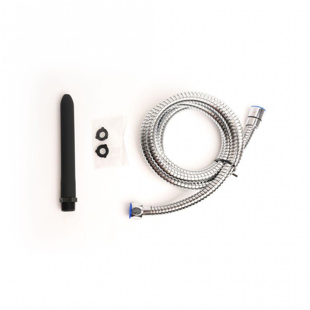 Sport Fucker Hydro Shot Travel Kit - Black 15 cm Clearning Nozzle with 1.8m Flex Hose Connection – Sex toys NZ by Naughtyhut. Discreet delivery nationwide.