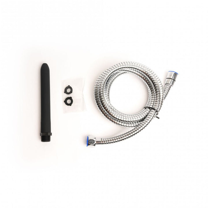 Sport Fucker Hydro Shot Travel Kit - Black 15 cm Clearning Nozzle with 1.8m Flex Hose Connection – Sex toys NZ by Naughtyhut. Discreet delivery nationwide.